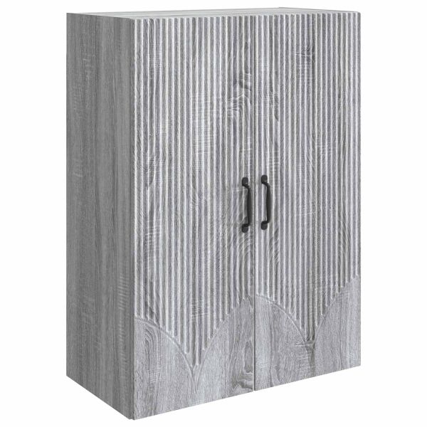 Стенно шкафче Сив Сонома 66 x 34,5 x 90 см Инженерна дървесина