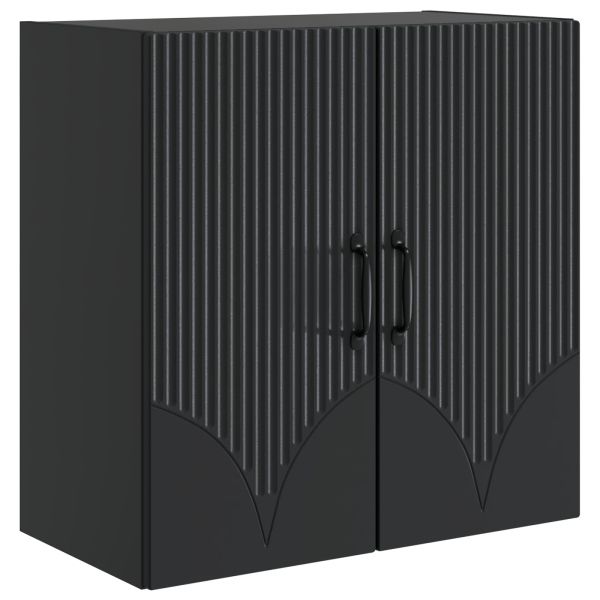 Стенно шкафче Черно 59 x 31 x 60 см Инженерна дървесина