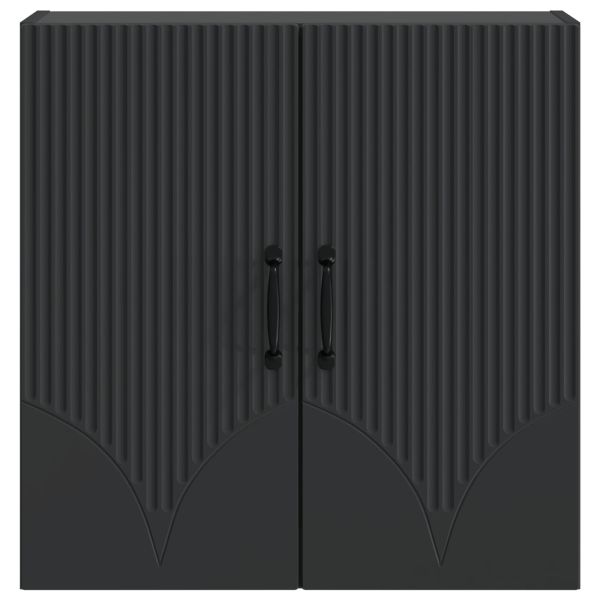 Стенно шкафче Черно 59 x 31 x 60 см Инженерна дървесина