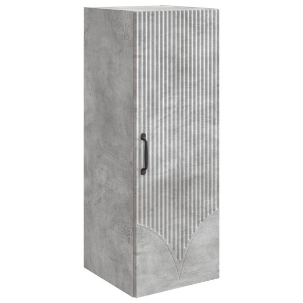 Стенно шкафче Бетонно сиво 33 x 34,5 x 90 см