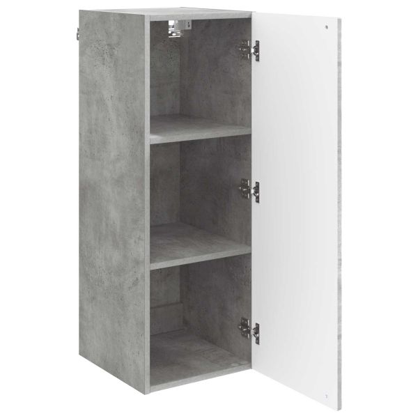 Стенно шкафче Бетонно сиво 33 x 34,5 x 90 см