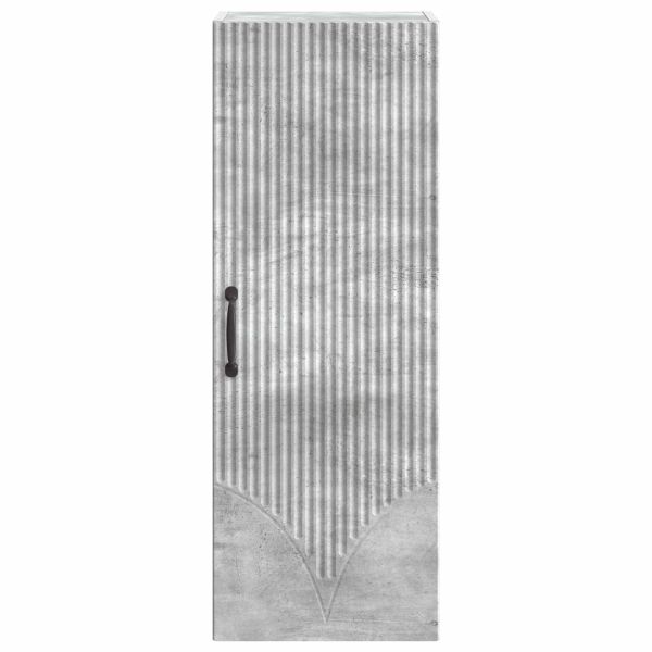 Стенно шкафче Бетонно сиво 33 x 34,5 x 90 см
