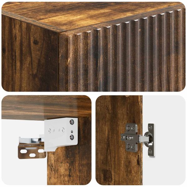 Стенно шкафче Опушен дъб 33 x 34,5 x 90 см Инженерна дървесина