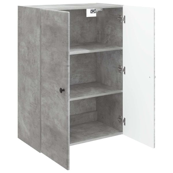 Стенно шкафче Бетонно сиво 66 x 34,5 x 90 см