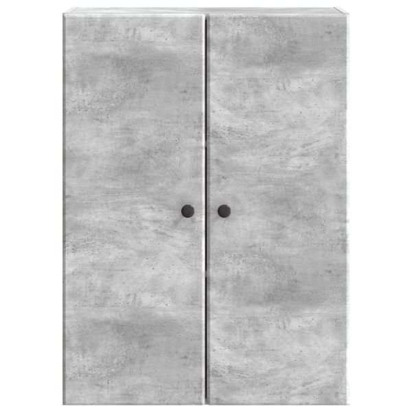 Стенно шкафче Бетонно сиво 66 x 34,5 x 90 см