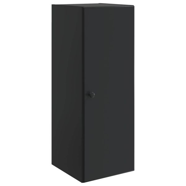 Стенно шкафче Черно 33 x 34,5 x 90 см Инженерна дървесина