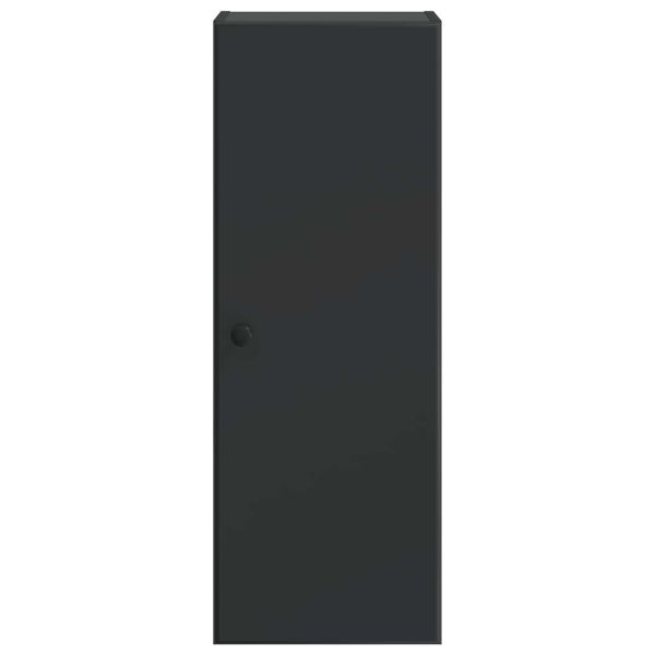 Стенно шкафче Черно 33 x 34,5 x 90 см Инженерна дървесина