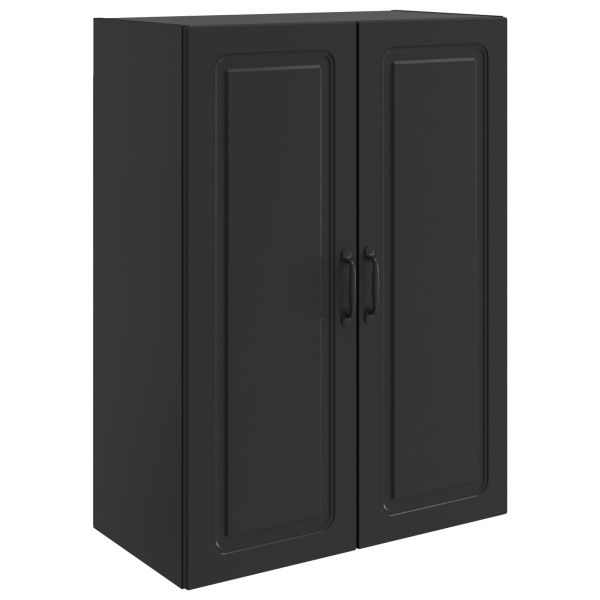 Стенно шкафче Черно 66 x 34,5 x 90 см Инженерна дървесина