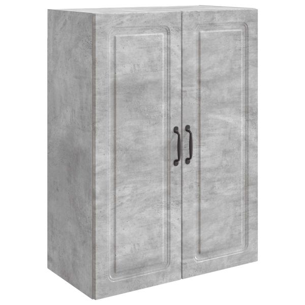 Стенно шкафче Бетонно сиво 66 x 34,5 x 90 см
