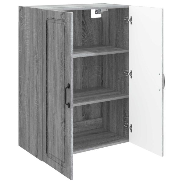 Стенно шкафче Сив Сонома 66 x 34,5 x 90 см Инженерна дървесина