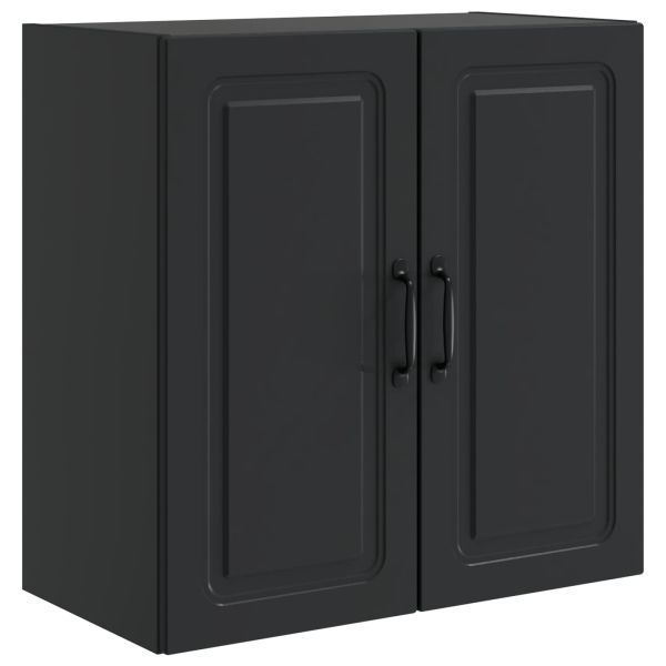 Стенно шкафче Черно 59 x 31 x 60 см Инженерна дървесина