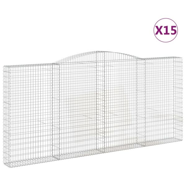 Габионни кошници арка 15 бр 400x30x180/200см поцинковано желязо