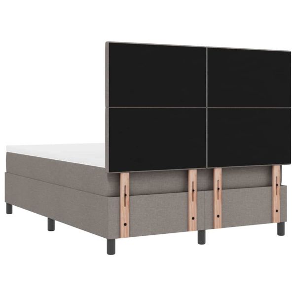 Легло с пружинирана основа с матрак Таупе 160 x 200 cm текстил