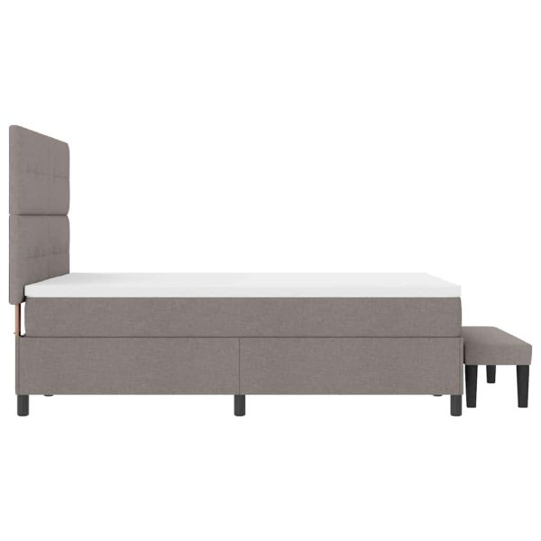 Легло с пружинирана основа с таблото Таупе 160 x 200 cm текстил