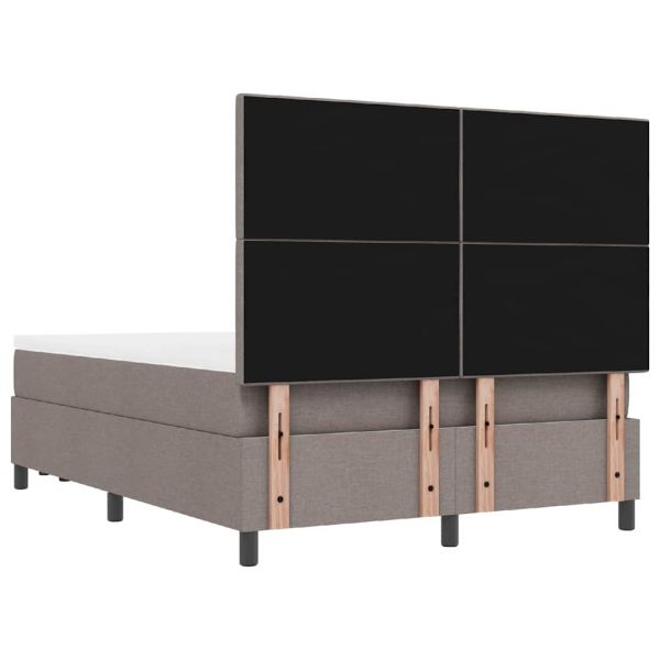 Легло с пружинирана основа с таблото Таупе 160 x 200 cm текстил