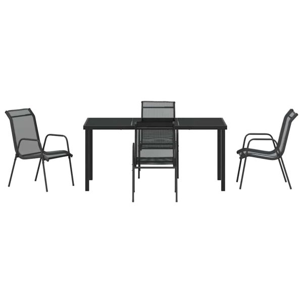 Комплект за хранене в градината 5 pcs Черно