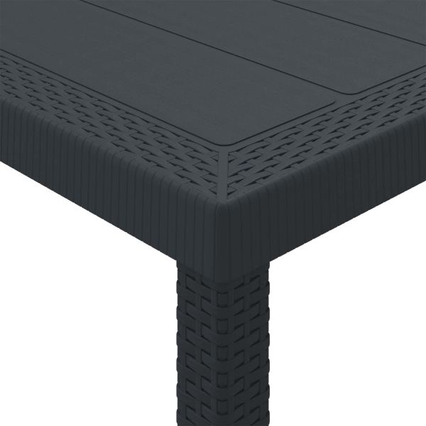 Градинска маса Антрацит 100 x 100 x 73 см полиратан