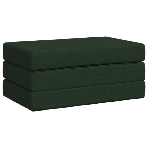 Сгъваем диван легло 80 x 67 x 45 см Тъмнозелено