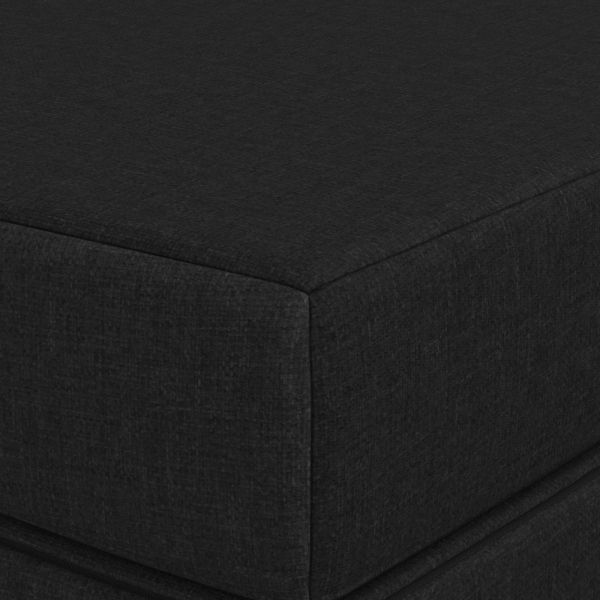 Сгъваем диван легло 140 x 67 x 45 см Черно