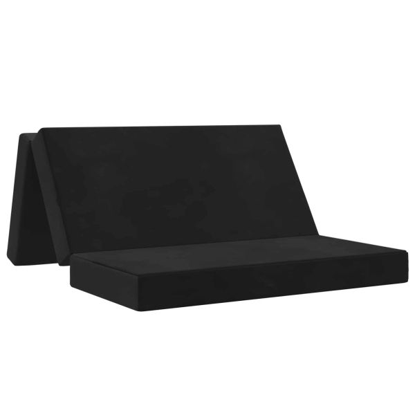 Сгъваем диван легло 160 x 67 x 45 см Черно