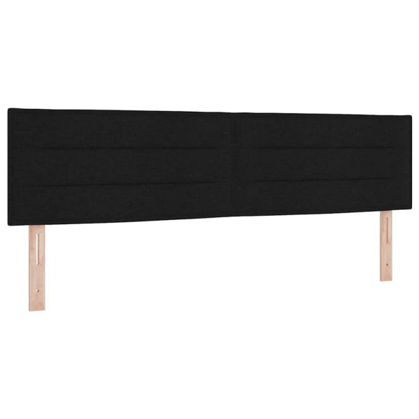 Легло с пружинирана основа с матрак Черно 180 x 200 cm текстил