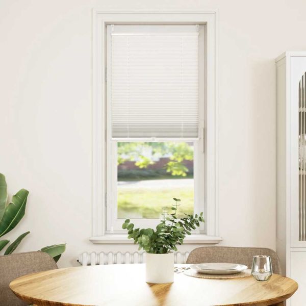 Плисирана щора, 40x125см, бяла
