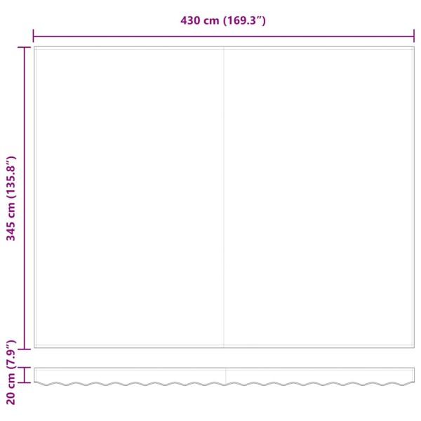 Прибираща се тента Многоцветен 450 x 350 x 165 см