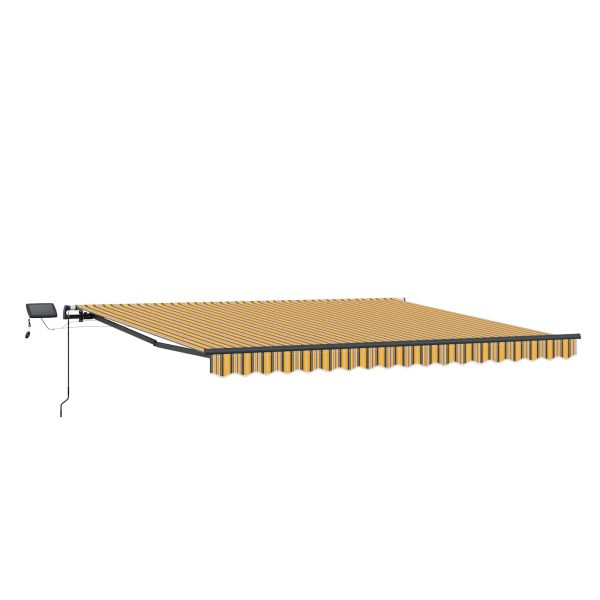 Прибираща се тента Многоцветен 450 × 350 cm Тъкан и алуминий