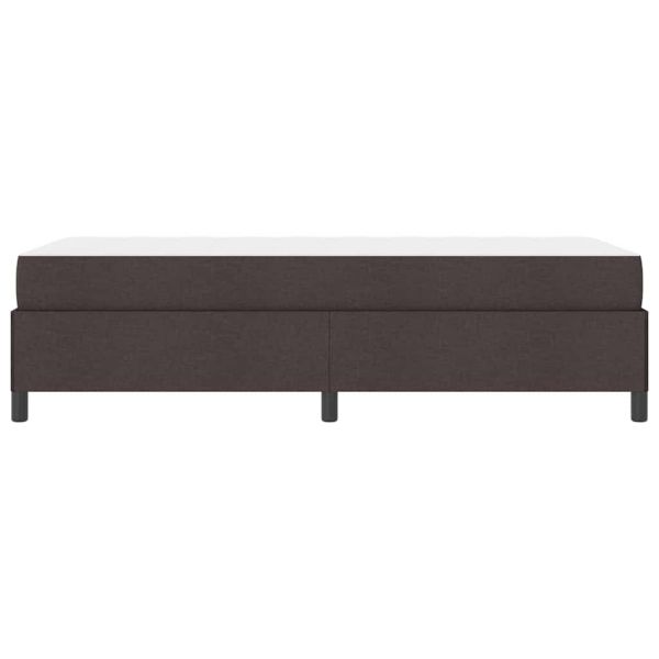 Легло с пружинирана основа Тъмен кафяв 100 x 200 cm текстил
