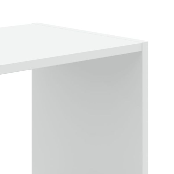 Библиотека, бяла, 102x32x108 см, инженерно дърво
