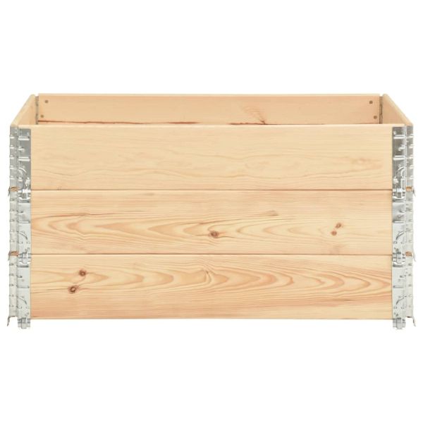 Повдигнати лехи 3 бр 80x120 см борово дърво масив