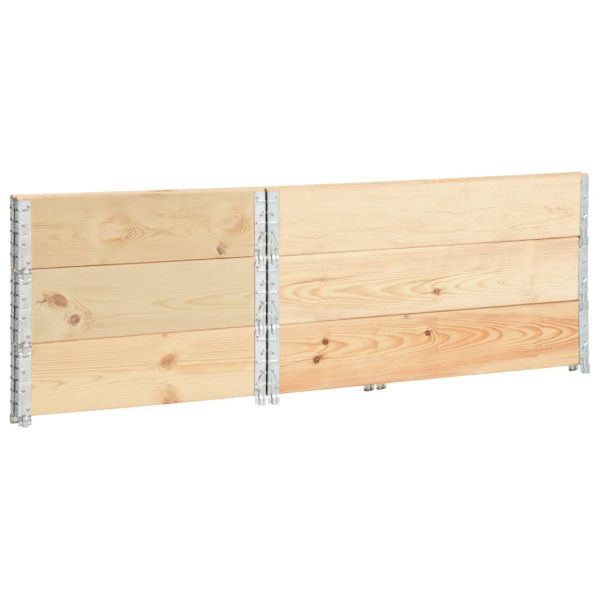 Повдигнати лехи 3 бр 80x120 см борово дърво масив