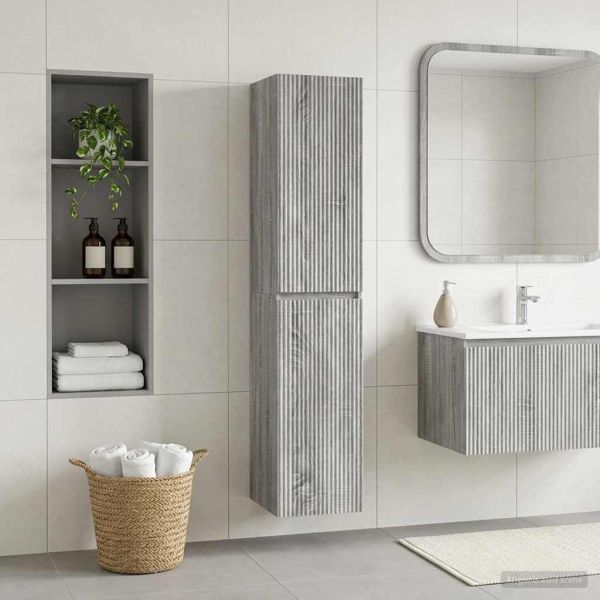 Стенно Баня Кабинет Сив Сонома 33 x 34,5 x 160 см