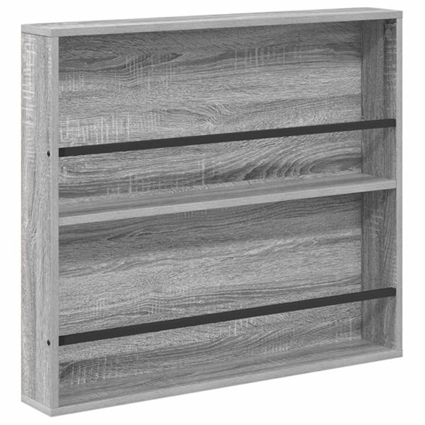 Етажерка за списания Сив Сонома 80 x 12 x 70 см Инженерно дърво