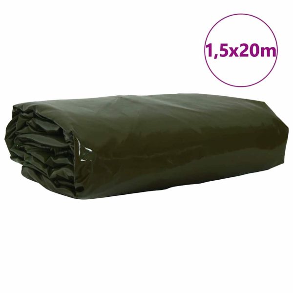 Найлон 650g / m² Маслинено зелено 1,5 x 20 m Канва с PVC покритие