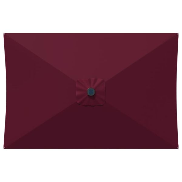 Градинен чадър с LED светлини и основа 200 x 300 cm Полиестер