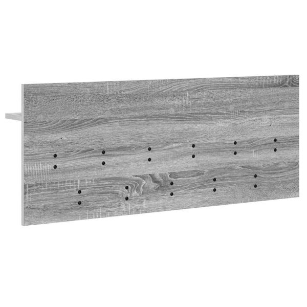 Стенен закачалка за палта с рафт Сив Сонома 100 x 40 x 12 см