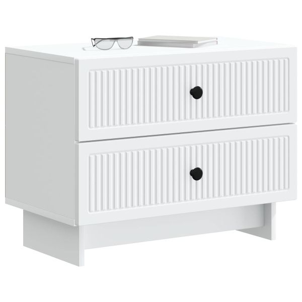 Нощен шкаф Бяло 62 x 34,5 x 47,5 см Инженерна дървесина