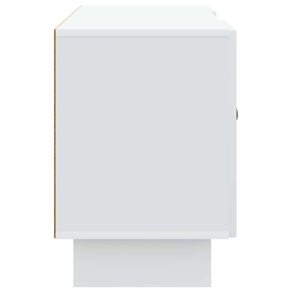 ТВ шкаф 102 x 34,5 x 50 см Бяло Инженерна дървесина