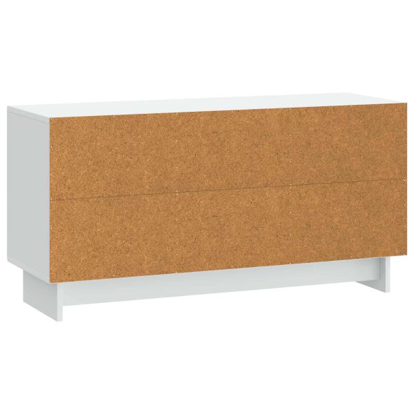 ТВ шкаф Бяло 99 x 34,5 x 50 см Инженерна дървесина