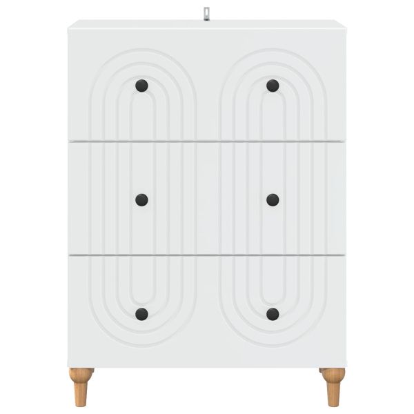 Чекмеджетен шкаф Бяло 66 x 34,5 x 90 см Инженерна дървесина