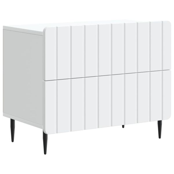 Нощен шкаф Бяло 62 x 34,5 x 49,5 см Инженерна дървесина