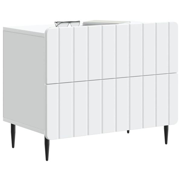 Нощен шкаф Бяло 62 x 34,5 x 49,5 см Инженерна дървесина