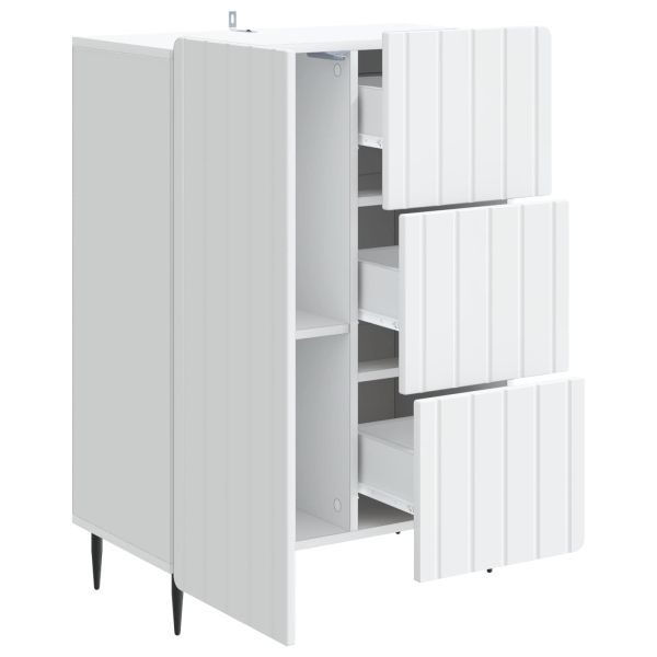 Служебен шкаф Бяло 66 x 34,5 x 91,5 см Инженерна дървесина