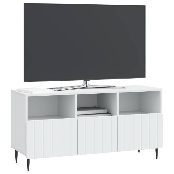 ТВ шкаф с чекмедже Бяло 102 x 34,5 x 50 см Инженерна дървесина