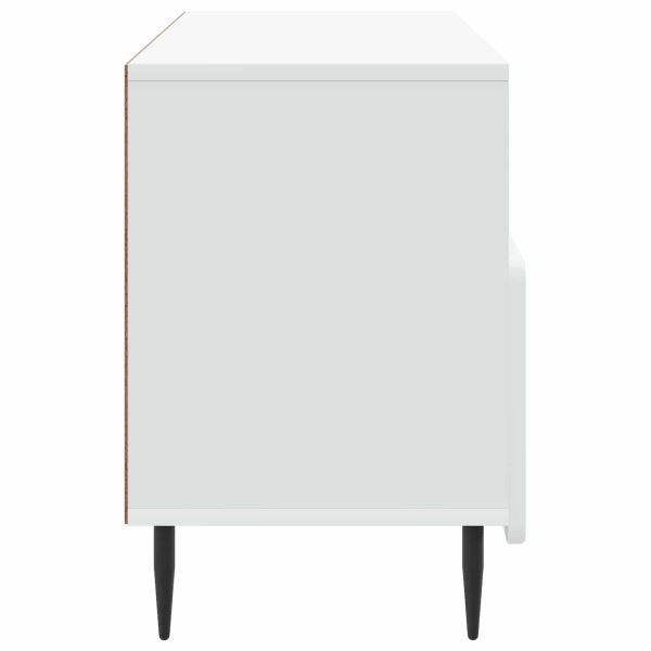 ТВ шкаф с чекмедже Бяло 102 x 34,5 x 50 см Инженерна дървесина