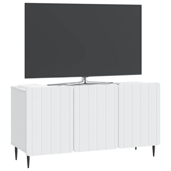 ТВ шкаф Бяло 99 x 34,5 x 52 см Инженерна дървесина