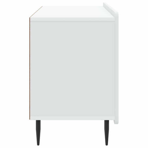 ТВ шкаф Бяло 99 x 34,5 x 52 см Инженерна дървесина