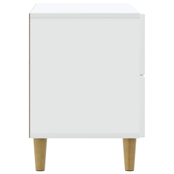 Нощен шкаф Бяло 62 x 34,5 x 48 см Инженерна дървесина