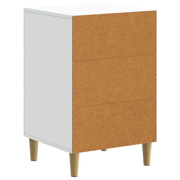 Нощен шкаф Бяло 43 x 41 x 66,5 см Инженерна дървесина